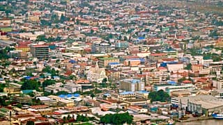 Guyana'nın başkenti Georgetown'dan bir görüntü.