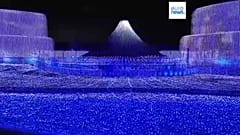El mayor festival de luces de Japón presenta una enorme réplica del monte Fuji