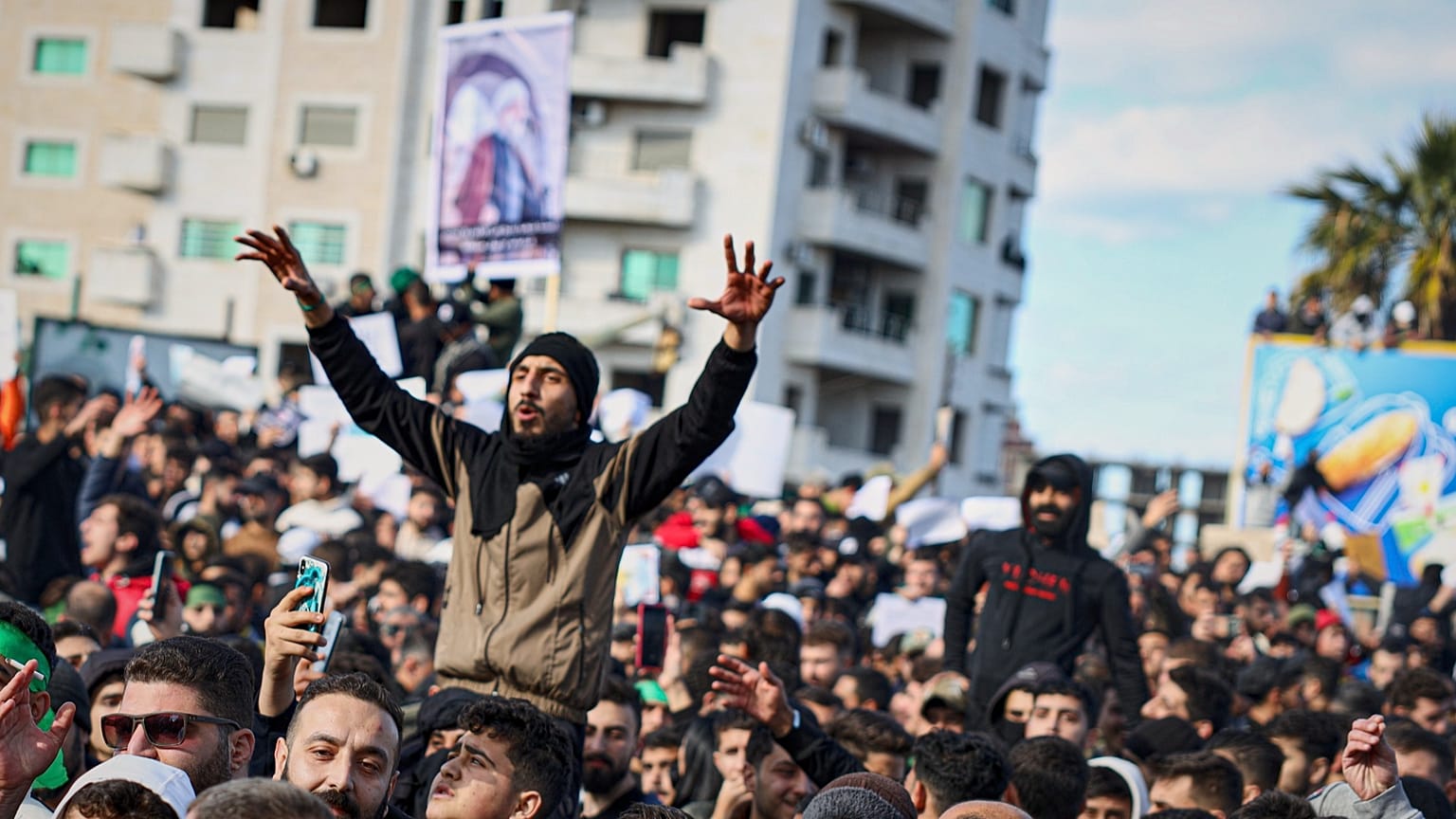 تظاهرات اقلیت مذهلی علوی در منطقه ساحلی لاذقیه،  ۲۸ دسامبر ۲۰۲۵