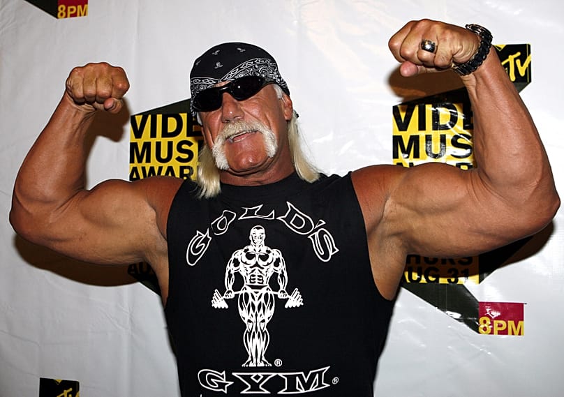 Hulk Hogan poses during the MTV Video Music Awards Forum at Radio City Music Hall in New York, 2006.