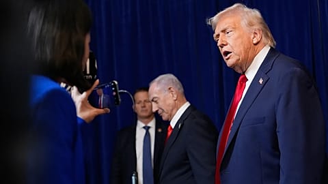 Trump says Hamas has short period to disarm or 'there'll be hell to pay' after Netanyahu talks