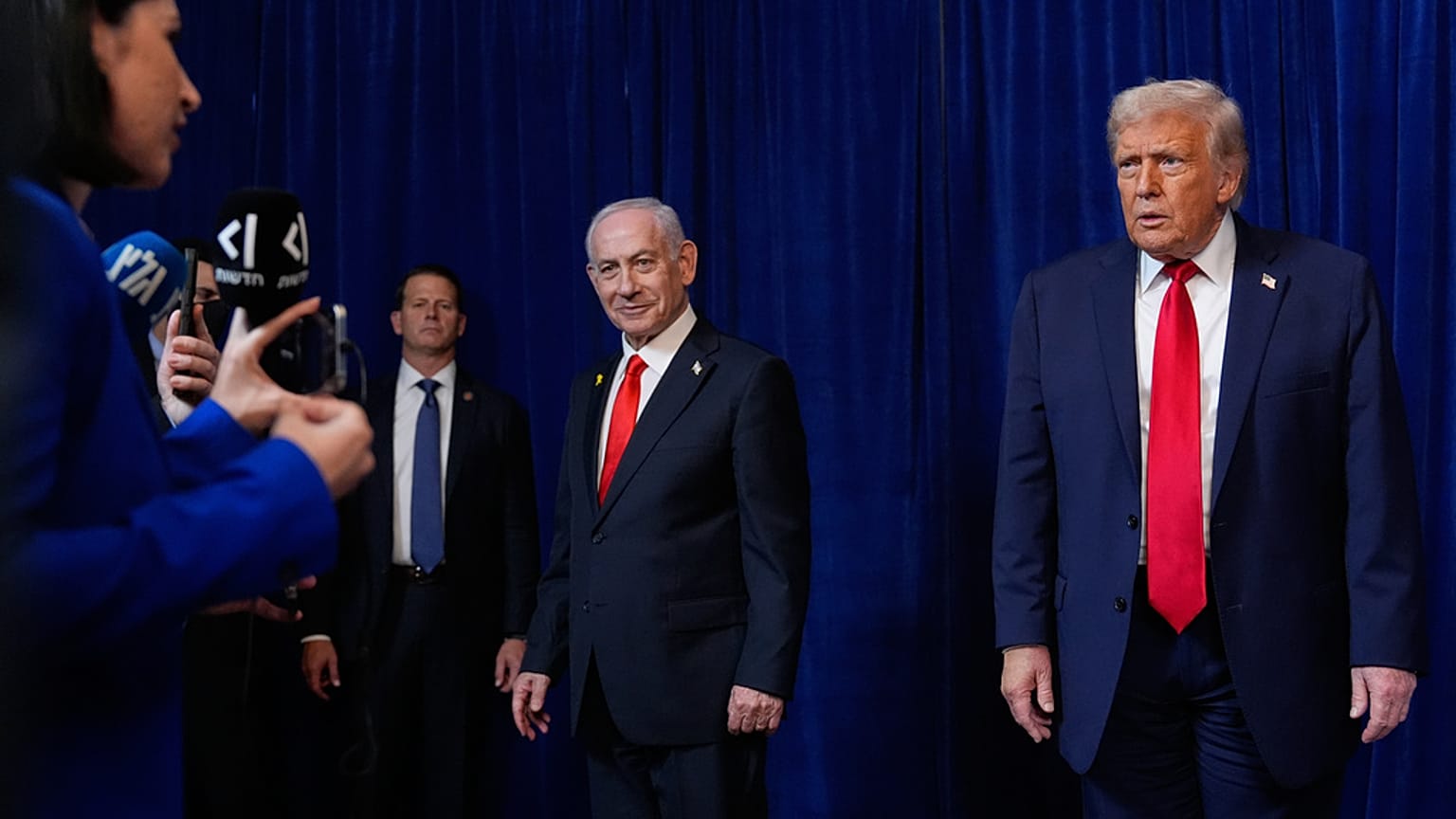 ABD Başkanı Donald Trump, İsrail Başbakanı Binyamin Netanyahu ile birlikte Mar-a-Lago'da düzenlenen ortak basın toplantısında, 29 Aralık 2025