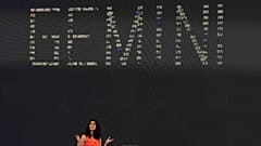 Google Kıdemli Direktörü ve Gemini Modeli Ürün Başkanı Tulsee Doshi, 20 Mayıs 2025 Salı günü California’nın Mountain View kentindeki Google I/O etkinliğinde konuşuyor.