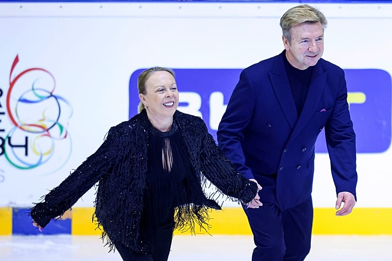 FILE: British ice dancers Jayne Torvill and Christopher Dean perform Bolero, the routine which gave them the first, and only, perfect score in Olympic skating history