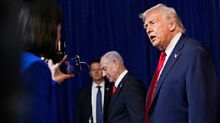 Donald Trump após a reunião com Benjamin Netanyahu