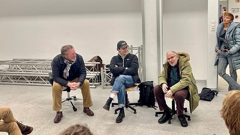 Gálffi László és Fodor Tamás színművészek fiatal alkotókkal beszélgetnek a FREEDOM-ban, 2025.12.30.