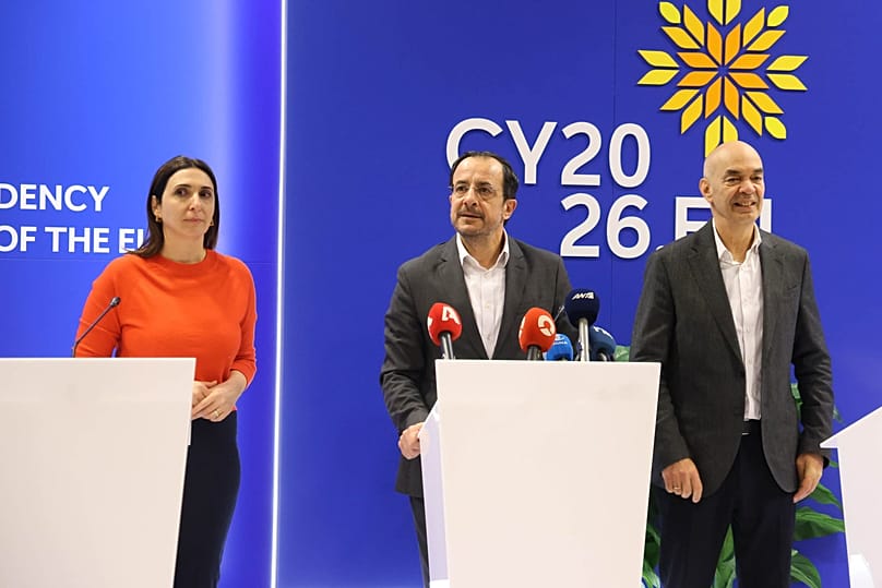 Никос Христодулидис в конференц-центре Filoxenia