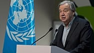 COP30, vertice ONU sul clima: il segretario generale dell'ONU Antonio Guterres parla in conferenza stampa a Belém, in Brasile, giovedì 20 novembre 2025.