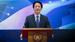 يُلقي الرئيس التايواني لاي تشينغ تي خطابه بمناسبة العام الجديد في المكتب الرئاسي، بتايبيه، تايوان، يوم الخميس 1 يناير 2026.