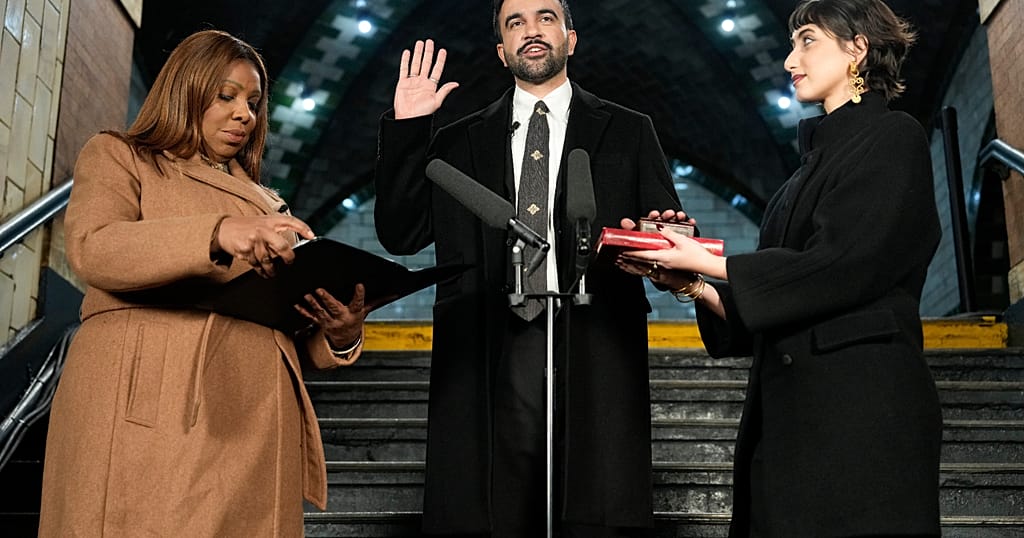 Ugandan-born Zohran Mamdani is sworn in as mayor of New York City