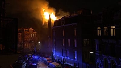 A fire at the Vondelkerk in Amsterdam, 1 January, 2026