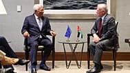 António Costa, presidente del Consejo Europeo, y el rey de Jordania, Abdullah II, en la Asamblea General de las Naciones Unidas del 21 de septiembre de 2025
