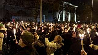 Tüntetés a szlovák nagykövetség épülete előtt  - Budapest, 2026. január 3. 