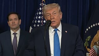 Donald Trump während der Pressekonferenz in Florida am 3. Januar 2026