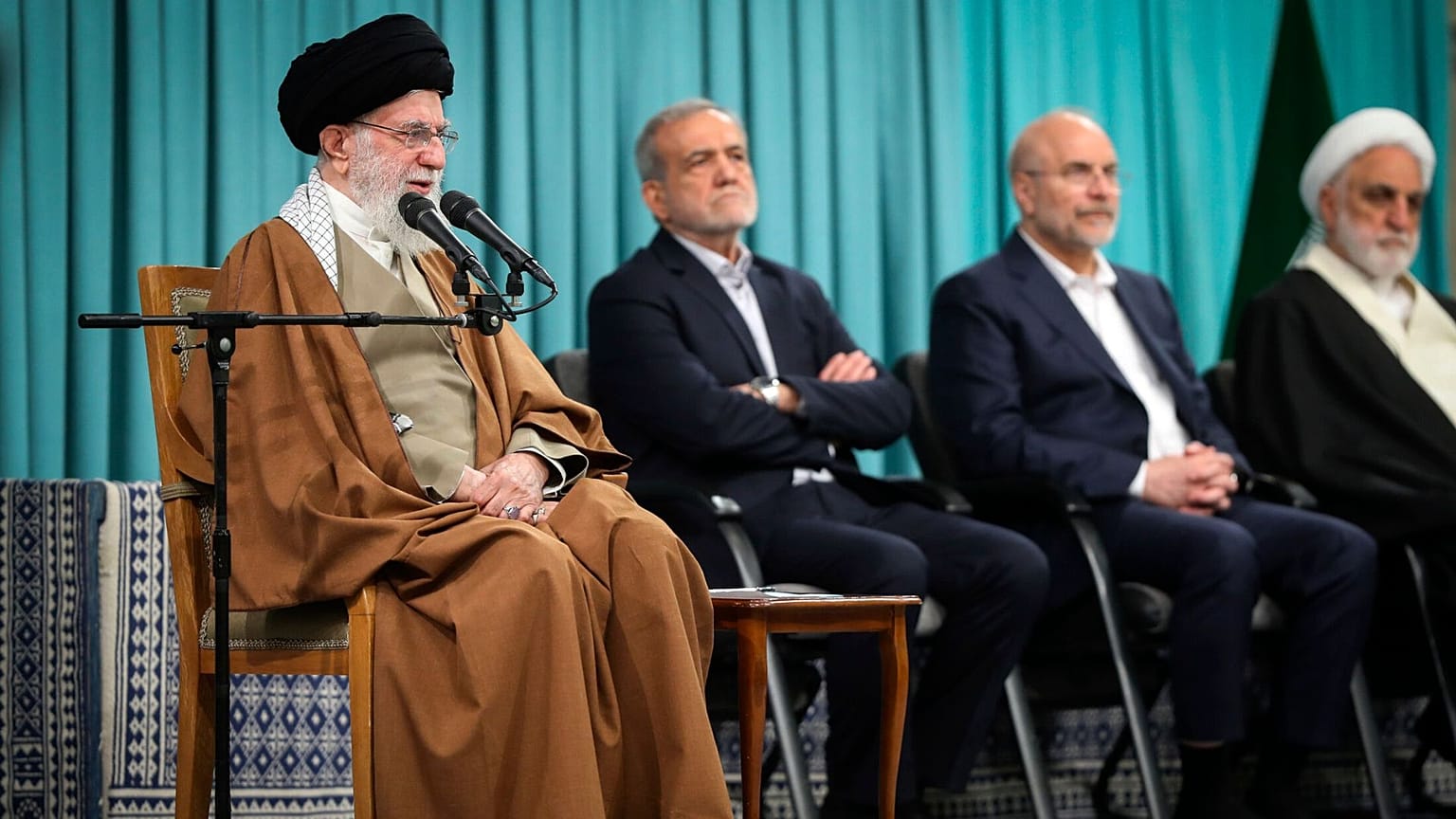 علی خامنه‌ای و سران سه قوه