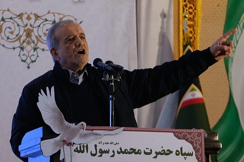 Iranian President Masoud Pezeshkian speaks in Tehran, 1 January, 2026