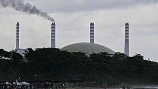 FILE -  The El Palito refinery rises above a beach in Puerto Cabello, Venezuela. 21 December 2025. 