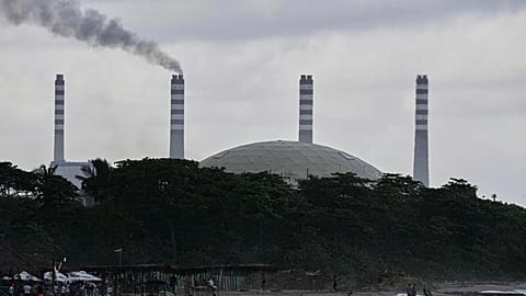 FILE -  The El Palito refinery rises above a beach in Puerto Cabello, Venezuela. 21 December 2025. 