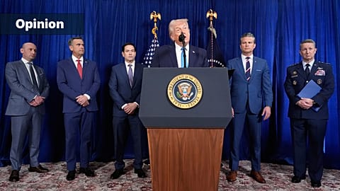 ABD Başkanı Donald Trump Palm Beach, Florida'daki Mar-a-Lago kulübünde konuşuyor, 3 Ocak 2026