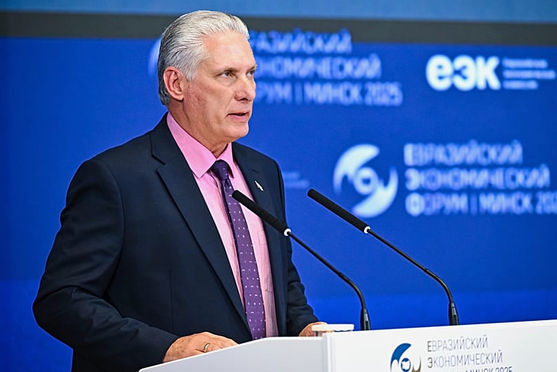 Díaz-Canel, durante la cumbre de los BRICS