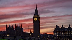 ΑΡΧΕΙΟ. Σπίτια του Κοινοβουλίου, Big Ben. Λονδίνο. 17 Ιαν. 2023.
