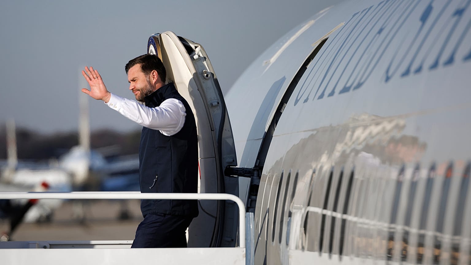 FILE: US Vice President JD Vance exits Air Force Two at Joint Base Andrews in Maryland, 16 December 2025