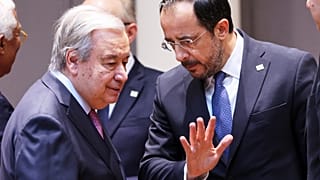 Χριστοδουλίδης - Γκουτέρες συνομιλούν στις Βρυξέλλες 20 Μαρτίου 2025