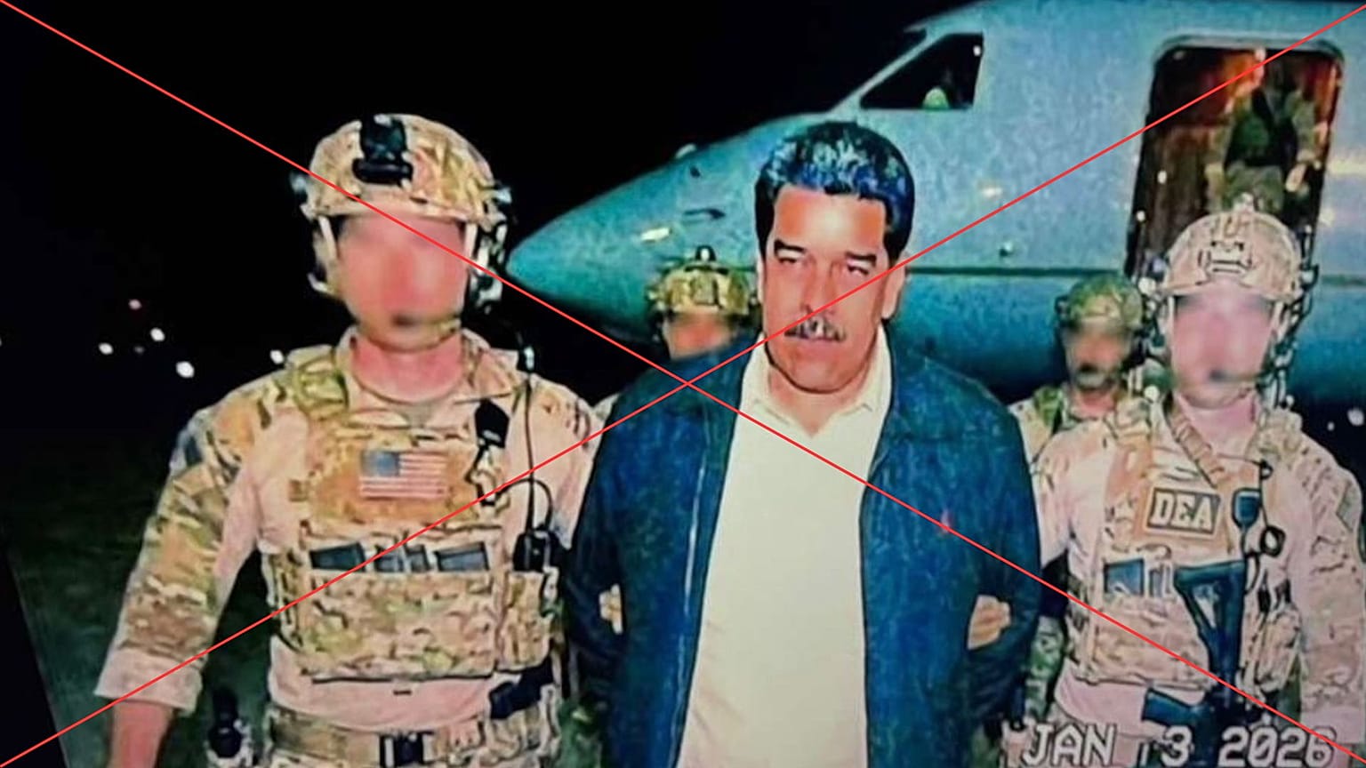 La foto ampiamente condivisa che mostra Maduro e le forze statunitensi è generata dall'AI.