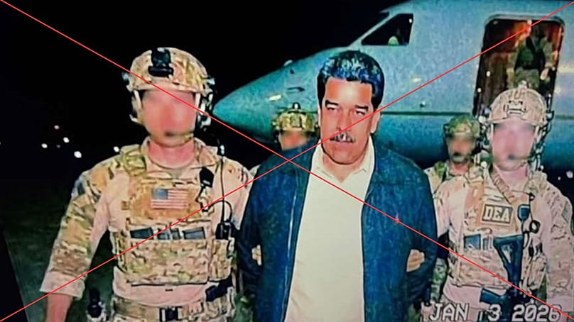 AI image of Maduro supposedly led US military members goes viral. 