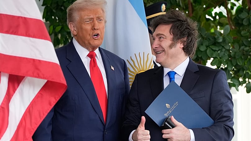 خاویر میلی و دونالد ترامپ، روسای جمهوری آرژانتین و آمریکا