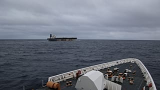 Le pétrolier "M/V Bella 1" battant pavillon russe, saisi par les forces américaines au large de l'Islande, mercredi 7 janvier 2026.