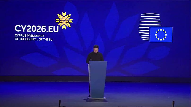 Ο Βολοντιμιρ Ζελένσκι στην Τελετή Έναρξης της Κυπριακής Προεδρίας 