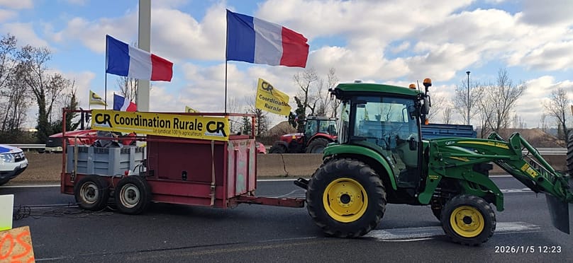Rolnicy protestują we Francji 5.01.2026 r.
