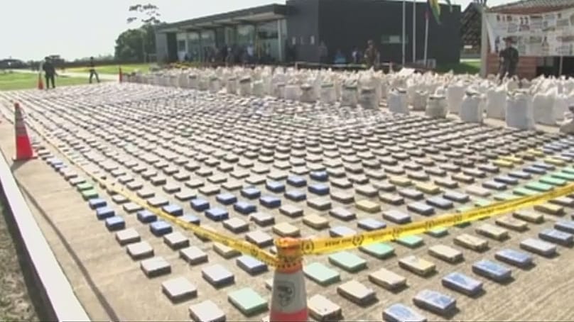 Lefoglalt kokainszállítmány Kolumbiában