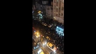 تصاویری از تجمع شبانه در تهران