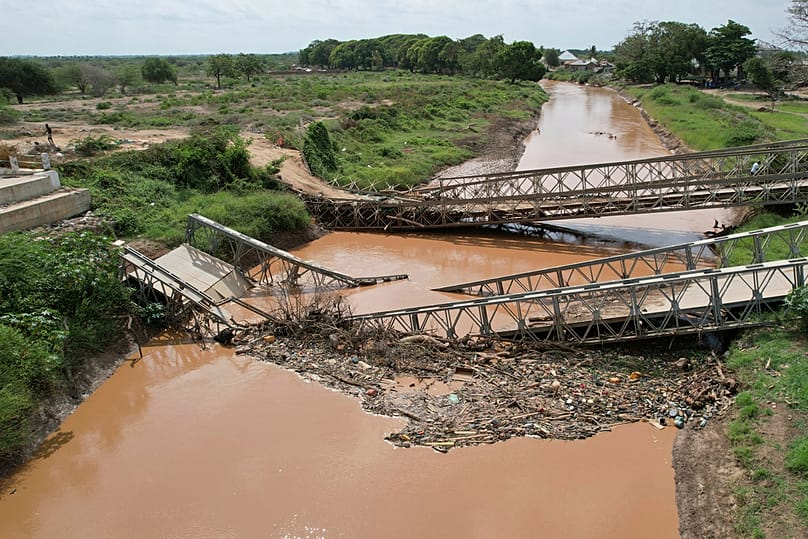 Bridges destroyed by Al Shabaab fighters in Bariire, Somalia, Tuesday, Nov. 11, 2025. 