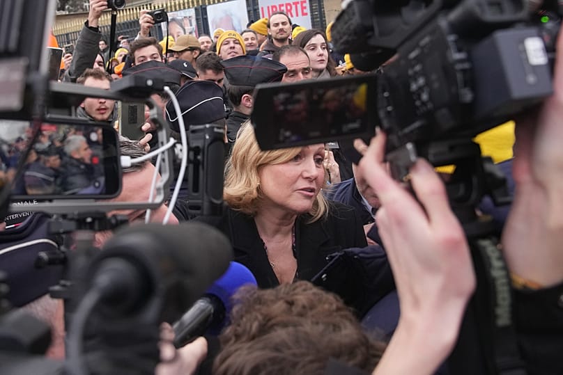  La présidente de l'Assemblée nationale Yaël Braun-Pivet à la rencontre des agriculteurs, le 8 janvier 2026.