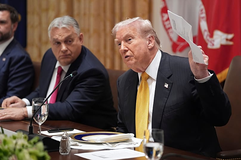 Orbán Viktor és Donald Trump a Fehér Házban, 2025 november 7.