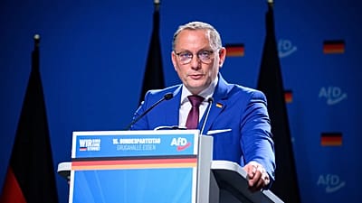 AfD-Co-Parteivorsitzender Tino Chrupalla beim AfD-Parteitag in Essen, 29. Juni 2024