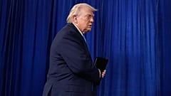 US President Donald Trump arrives to speak at his Mar-a-Lago club, 3 January 2026