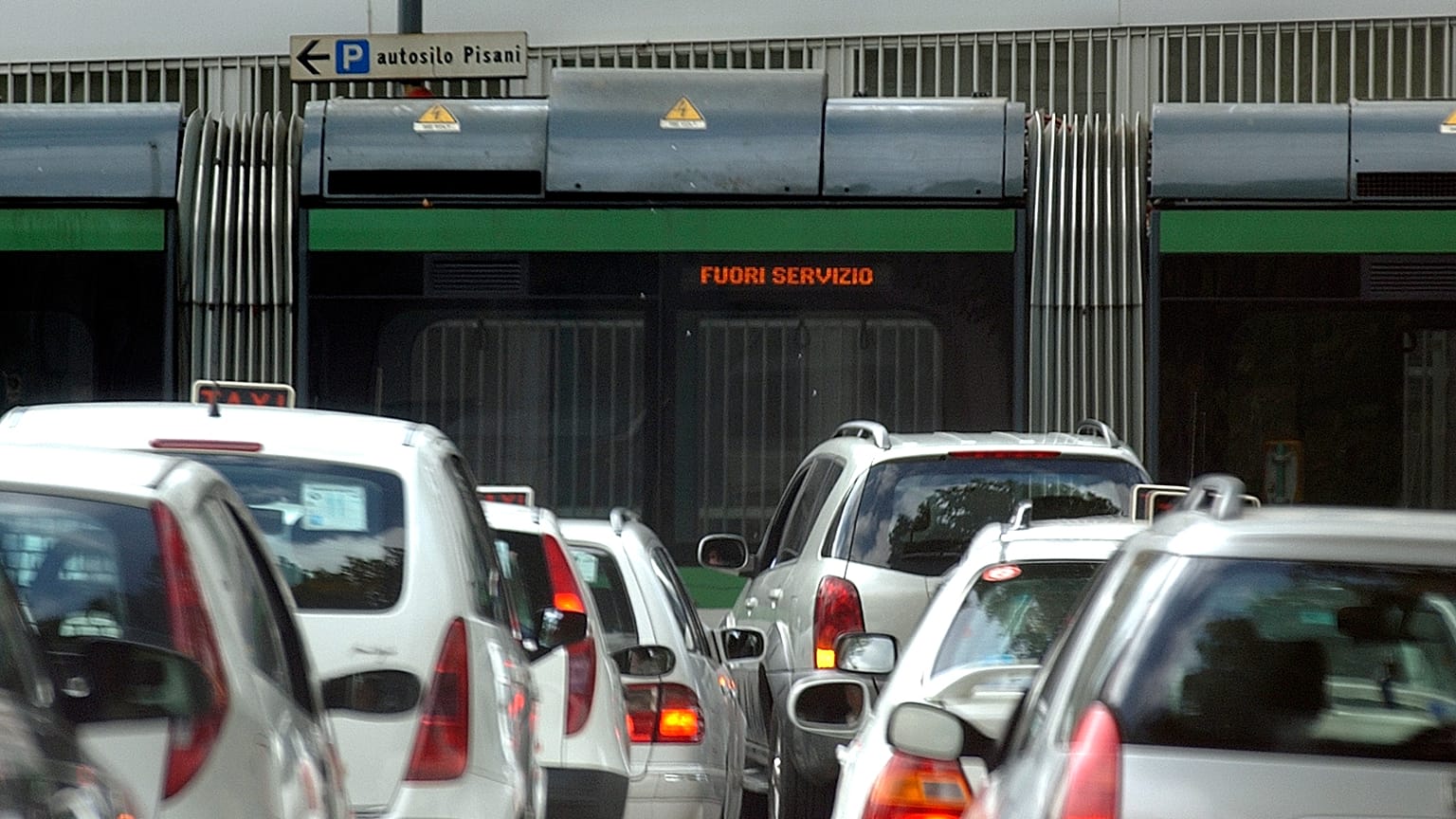 Autobus in sciopero, immagine d'archivio