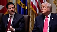 US President Donald Trump with Secretary of State Marco Rubio.