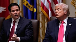 US President Donald Trump with Secretary of State Marco Rubio.