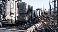 A damaged high-voltage substation is seen after Russian air attacks on the energy sector in Odesa region, Ukraine, Tuesday, Jan. 6, 2026.