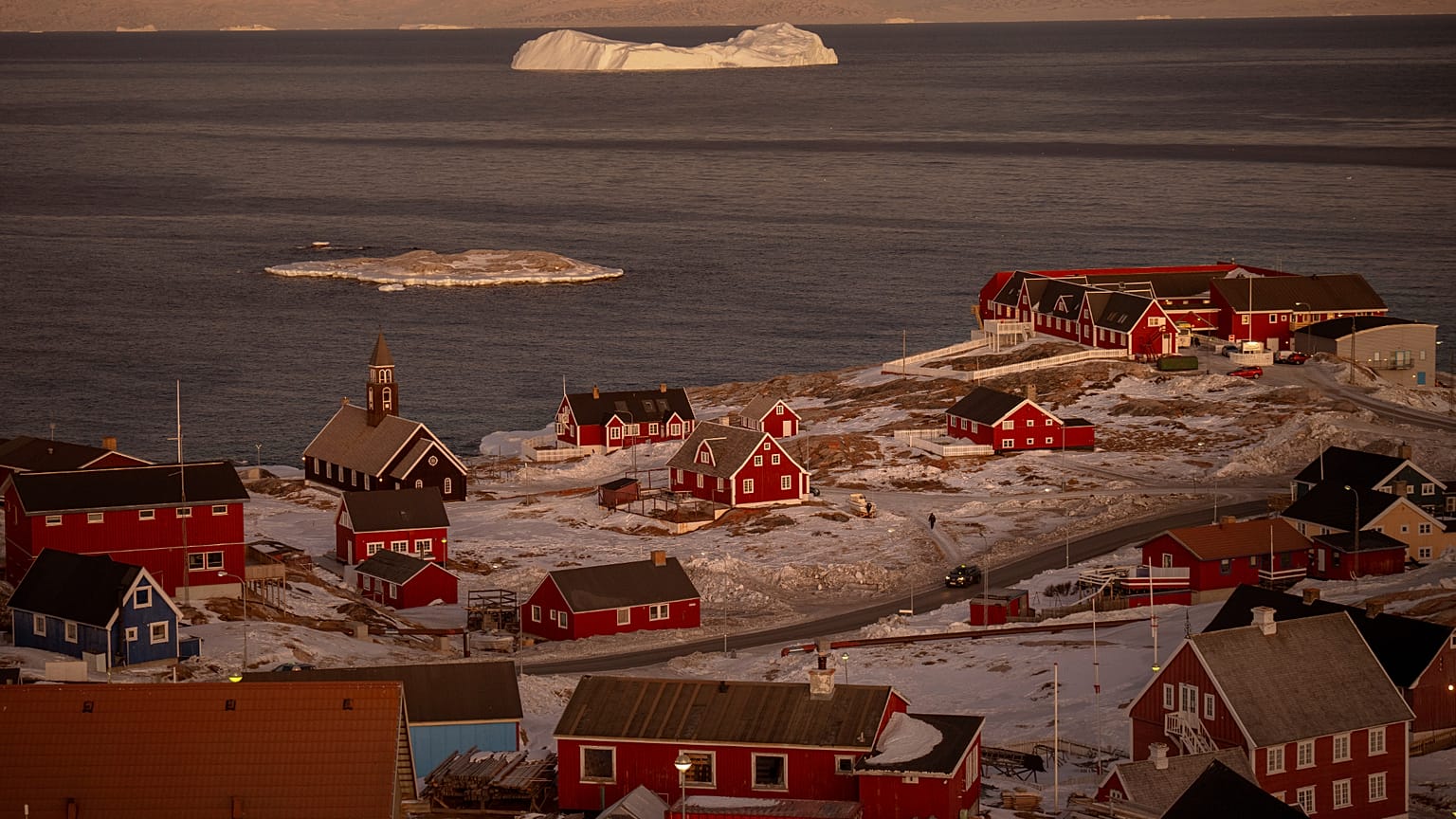 ARCHIVO. La ciudad de Ilulissat, Groenlandia, 19 feb. 2025.