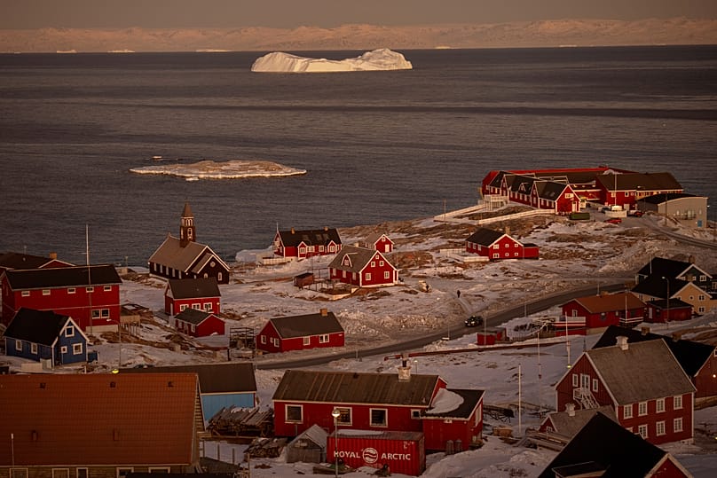 A large iceberg is photographed near the city of Ilulissat, Greenland. (AP Photo/Emilio Morenatti)