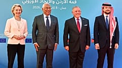 قمة الأردن والاتحاد الأوروبي في قصر الحسينية في عمّان، الأردن، الخميس 8 يناير 2026.