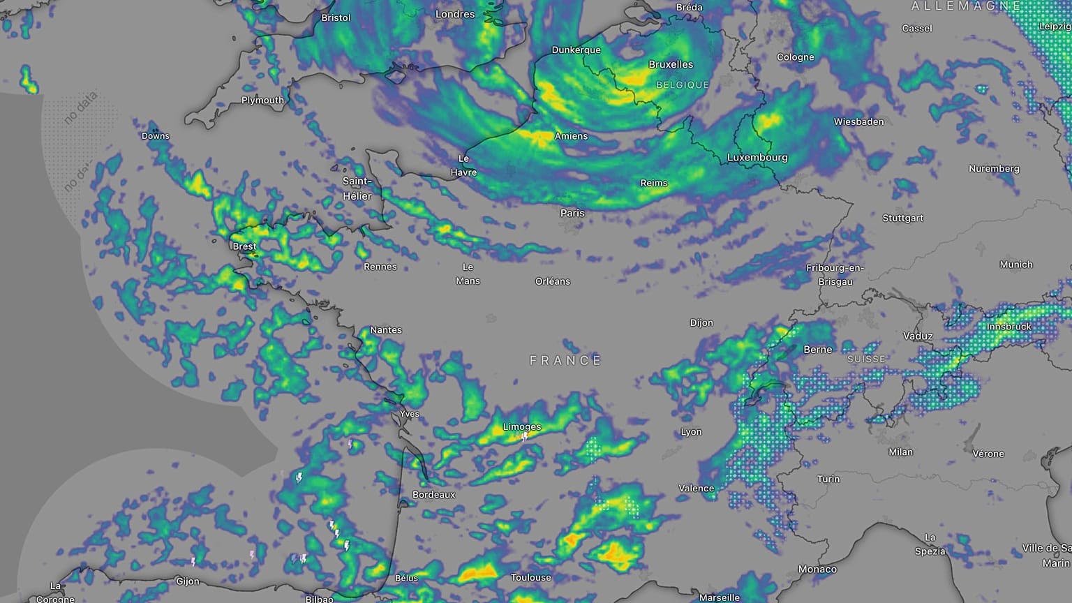 Capture de la tempête Goretti