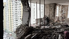 Wohnblock beschädigt