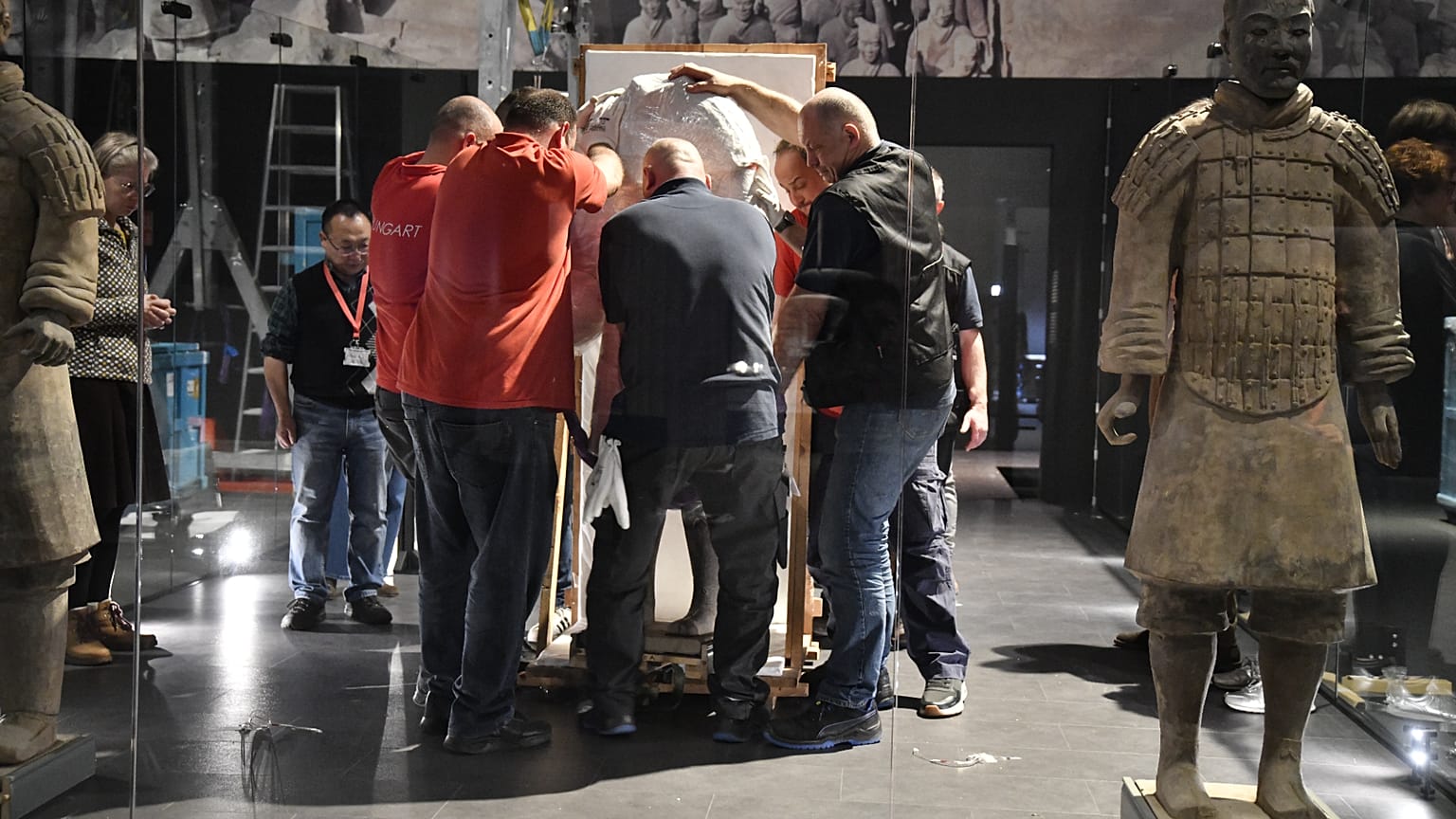 Az öröklét őrei – Az első kínai császár agyagkatonái c. kiállítás installálása